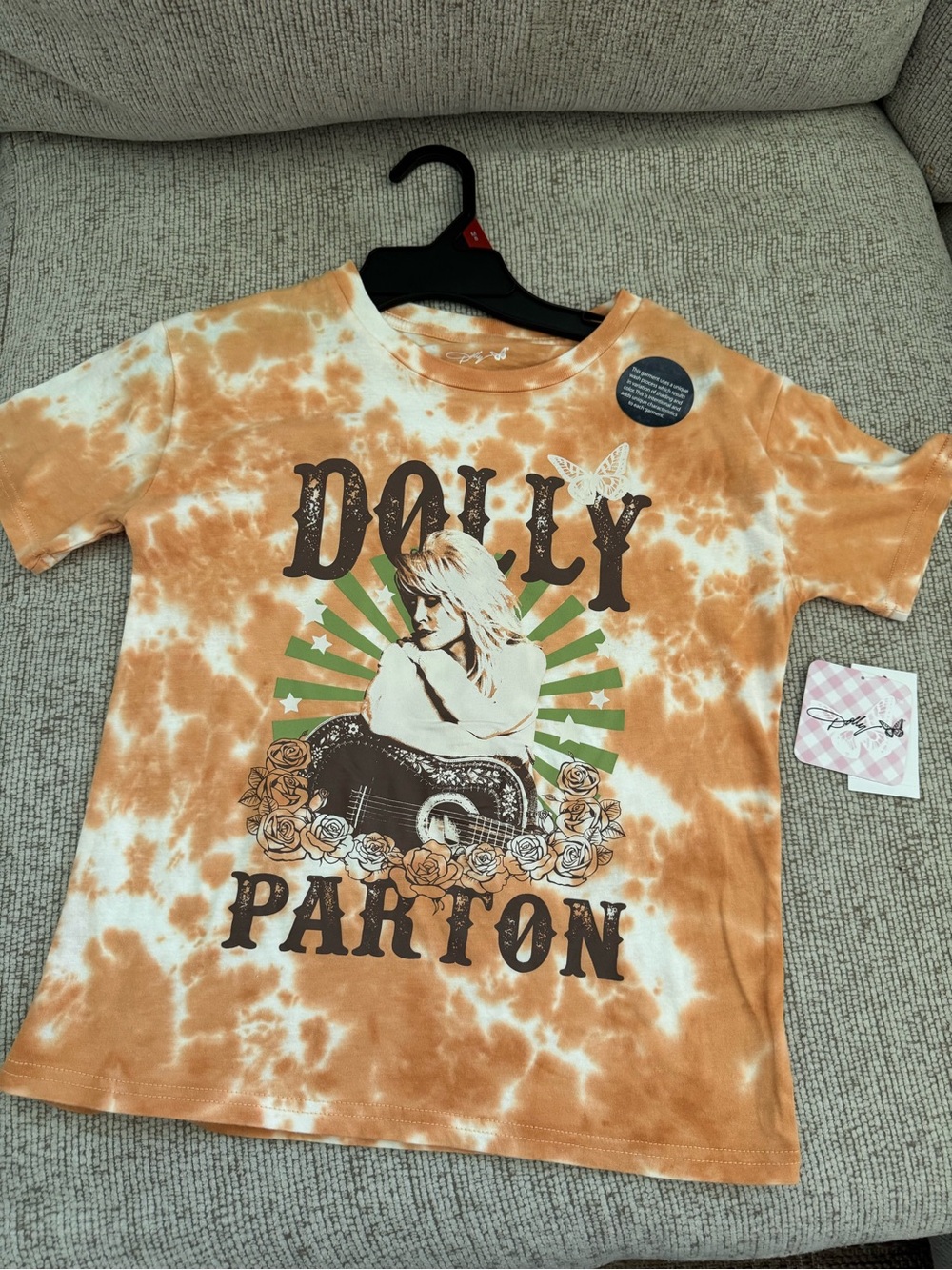 Dolly Parton Tie-Dye Graphic Tee - Orange